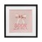 Stupell Industries Blush Pink Book Lover Framed Print Under Glass, design by Kim Allen